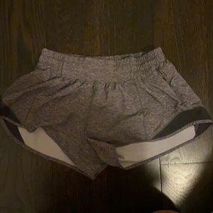 Grey lulu lemon hotty hot shorts
